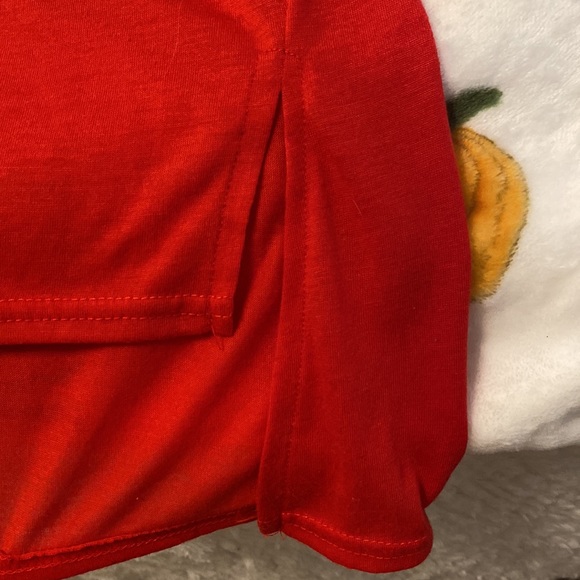 Plus Red Ruffle Top - Picture 3 of 4